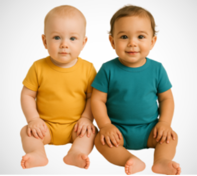 Organic Cotton Baby Bodysuits – Soft & Stretchy, Snap Closure, Short/Long Sleeves, Hypoallergenic, Easy Change, Sizes 0-24 Months, Breathable, Durable & Comfortable